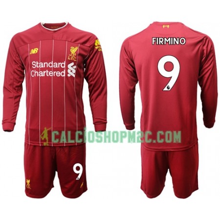 Liverpool Firmino 9 Bambino Maglia Prima 2019/2020 Manica Lunga (+ Pantaloncini)
